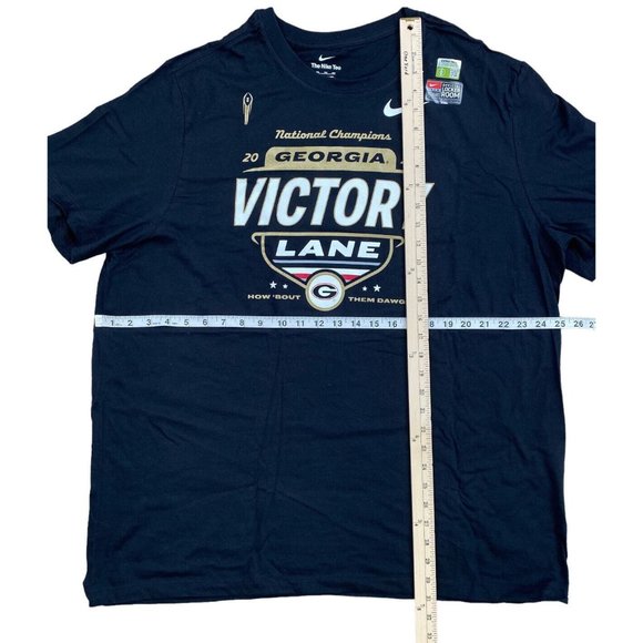 Georgia Bulldogs Nike CFP 2021 National Champions Locker Room Tee Size 2XL Black - Picture 4 of 5